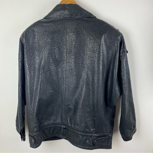 Vintage Gino Di Giorgio by Cominy Leather Bomber Jacket Men's Size Large 80s 90s - Picture 7 of 16
